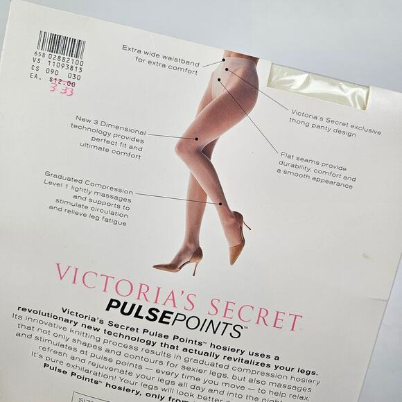 NEW Victoria's Secret PulsePoints S Level 1 Thong Panty Navy Brown White - Picture 6 of 7